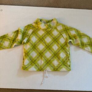 Oilily Green and White Plaid Sweater